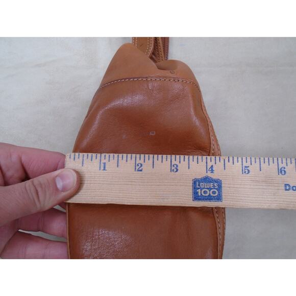 Vintage Y2K Fossil Geniunien Leather Brown Adjustable Strap Shoulder Crossbody - Picture 9 of 12